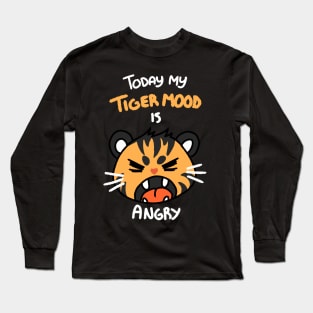 Tiger Mood: Angry Long Sleeve T-Shirt